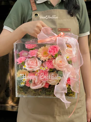 Hộp Hoa Mica Sinh Nhật
